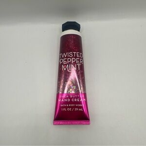 Bath & Body Works Twisted Peppermint Hand Cream - Red and Pink